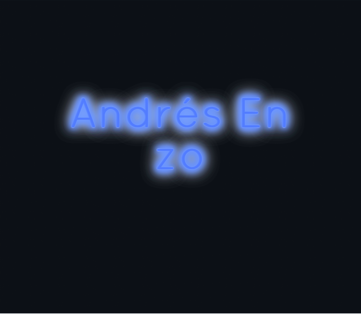 Custom neon sign - Andrés Enzo