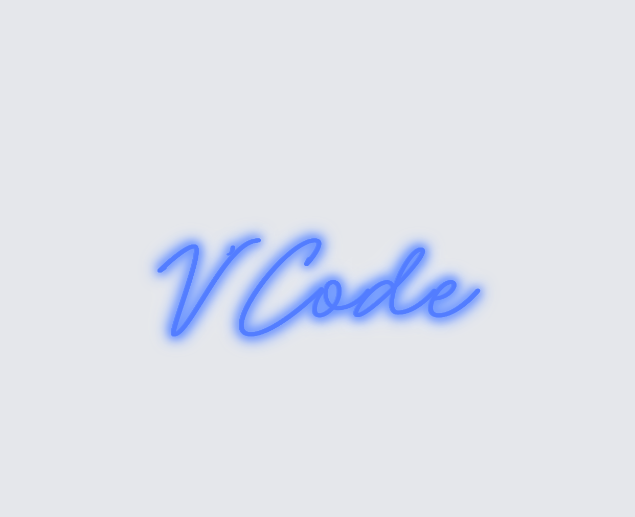 Custom neon sign - V’Code