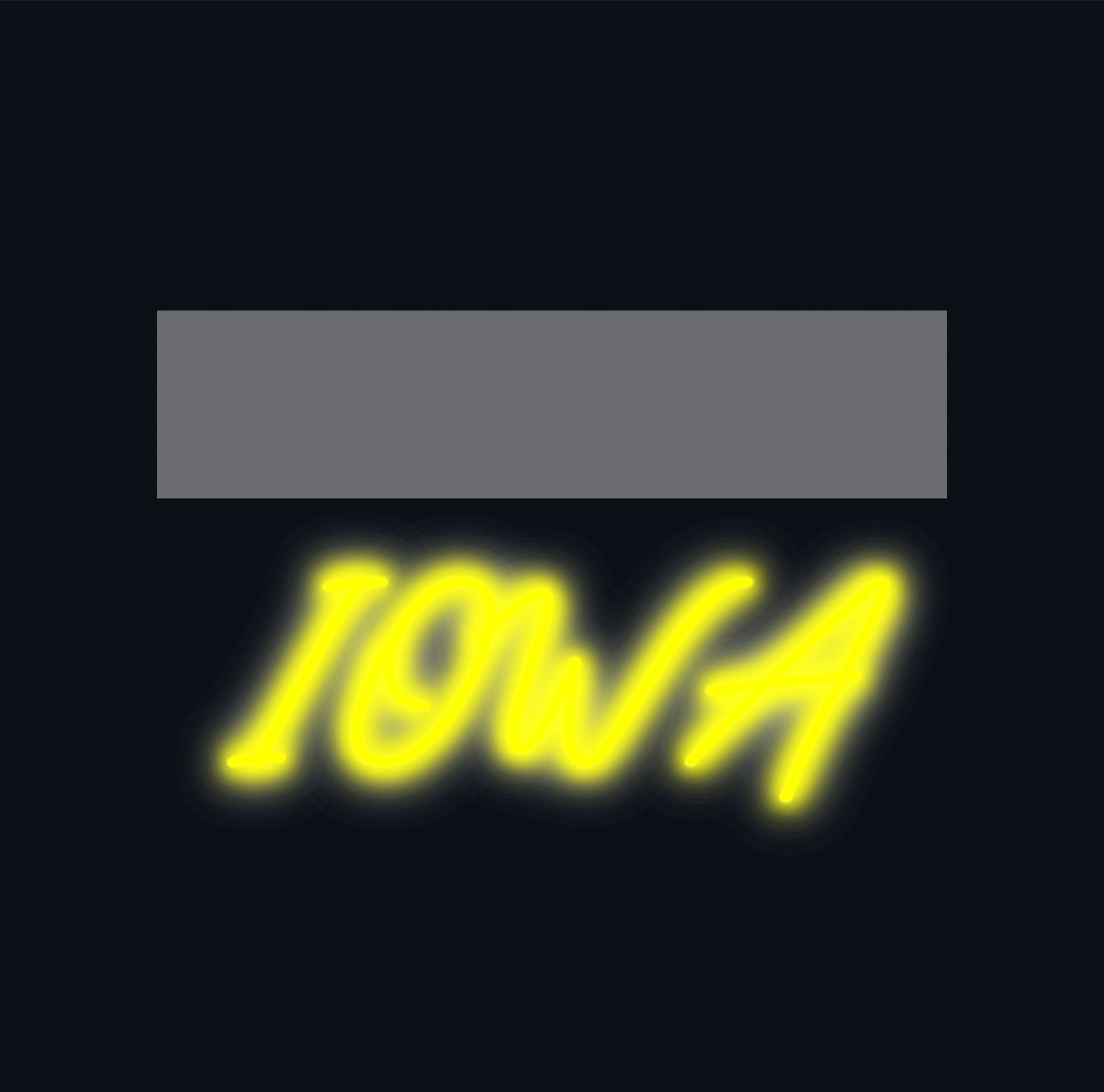 Custom neon sign - IOWA