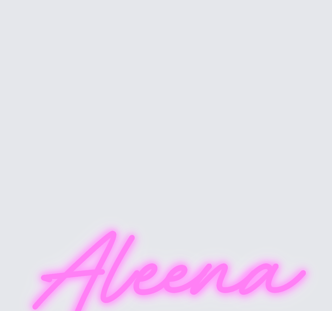 Custom neon sign - Aleena