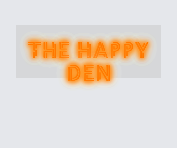 Custom neon sign - The Happy Den