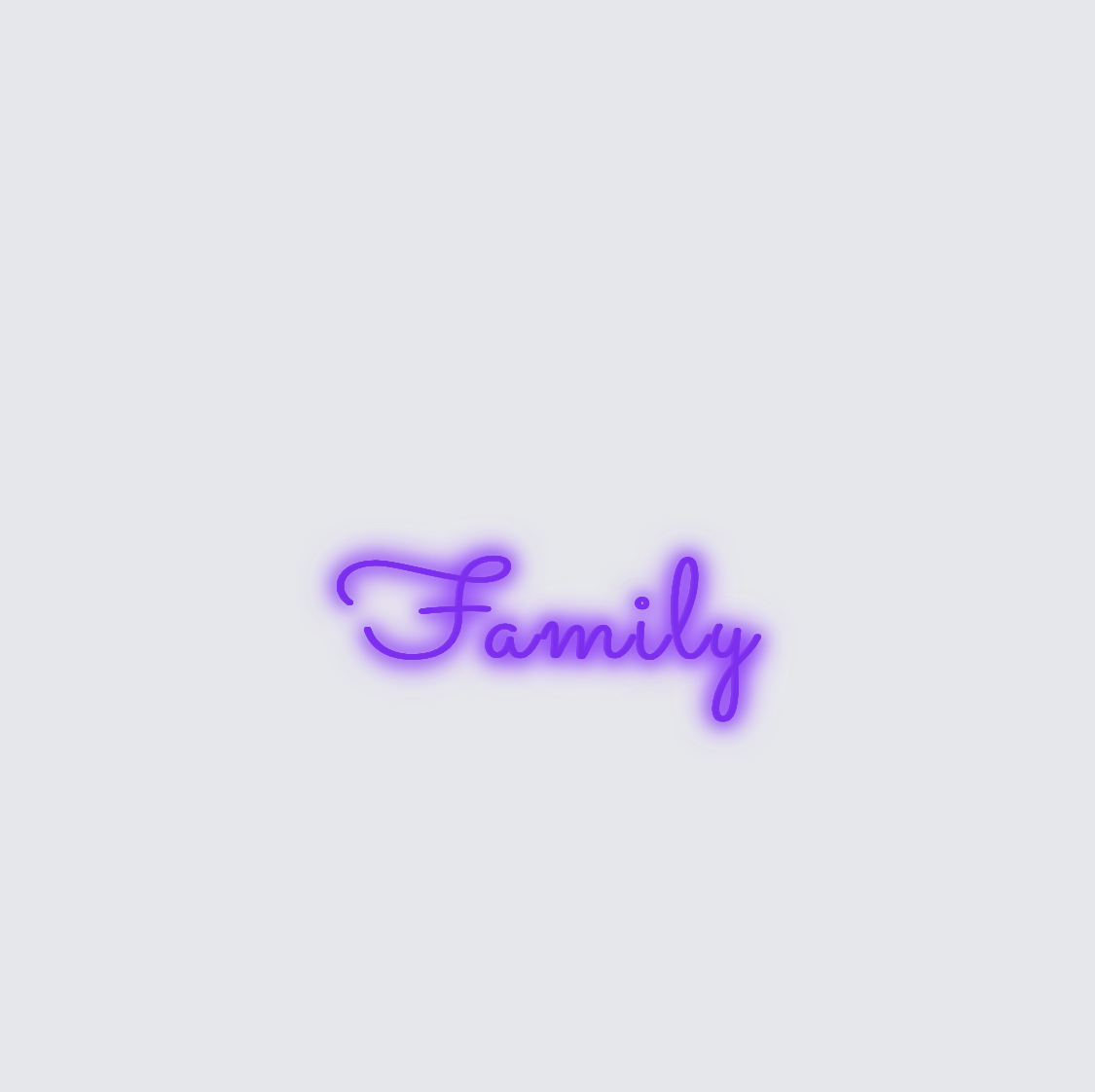 Custom neon sign - Family