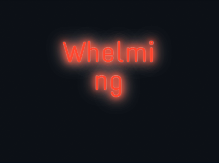Custom neon sign - Whelming