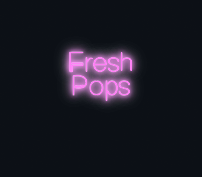 Custom neon sign - Fresh Pops