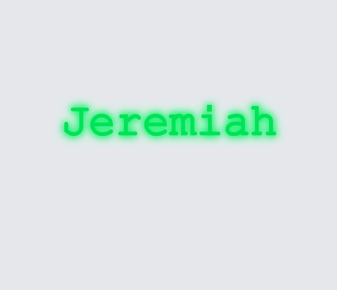 Custom neon sign - Jeremiah