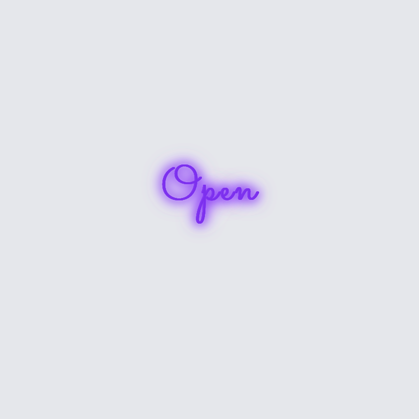 Custom neon sign - Open