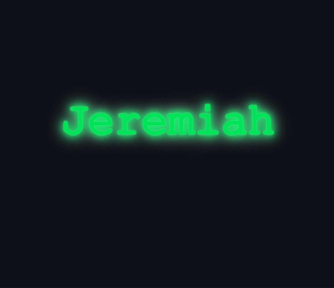 Custom neon sign - Jeremiah