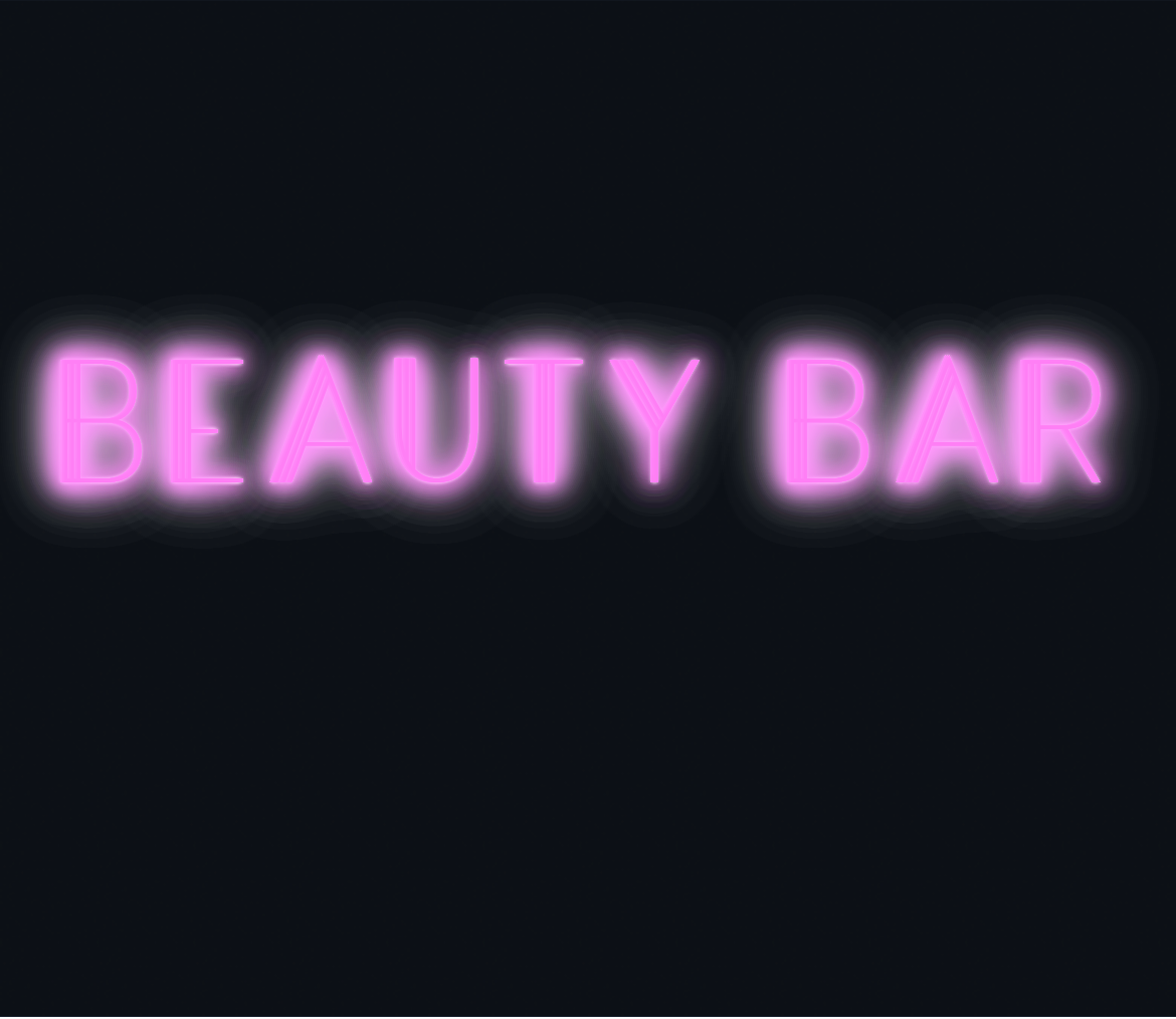 Custom neon sign - Beauty Bar
