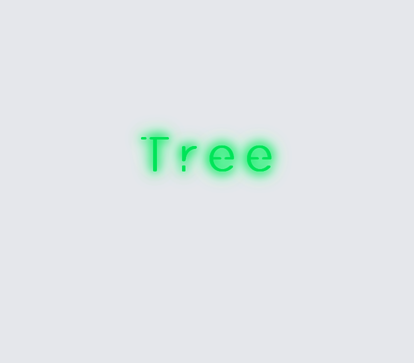 Custom neon sign - Tree