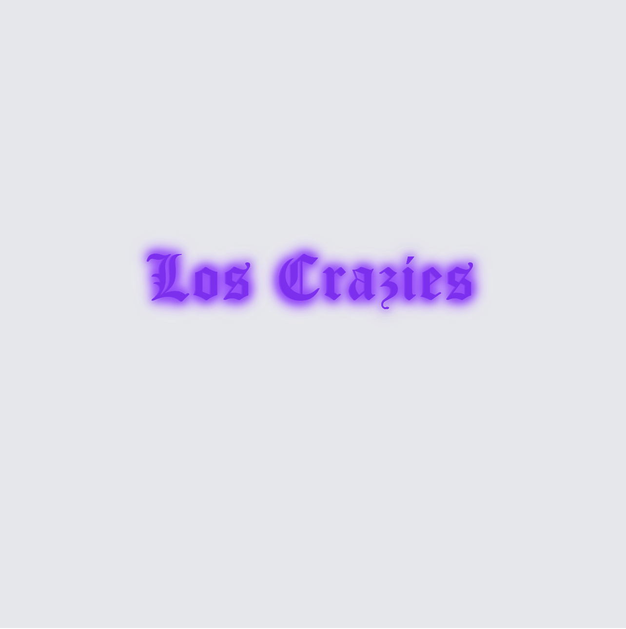 Custom neon sign - Los Crazies
