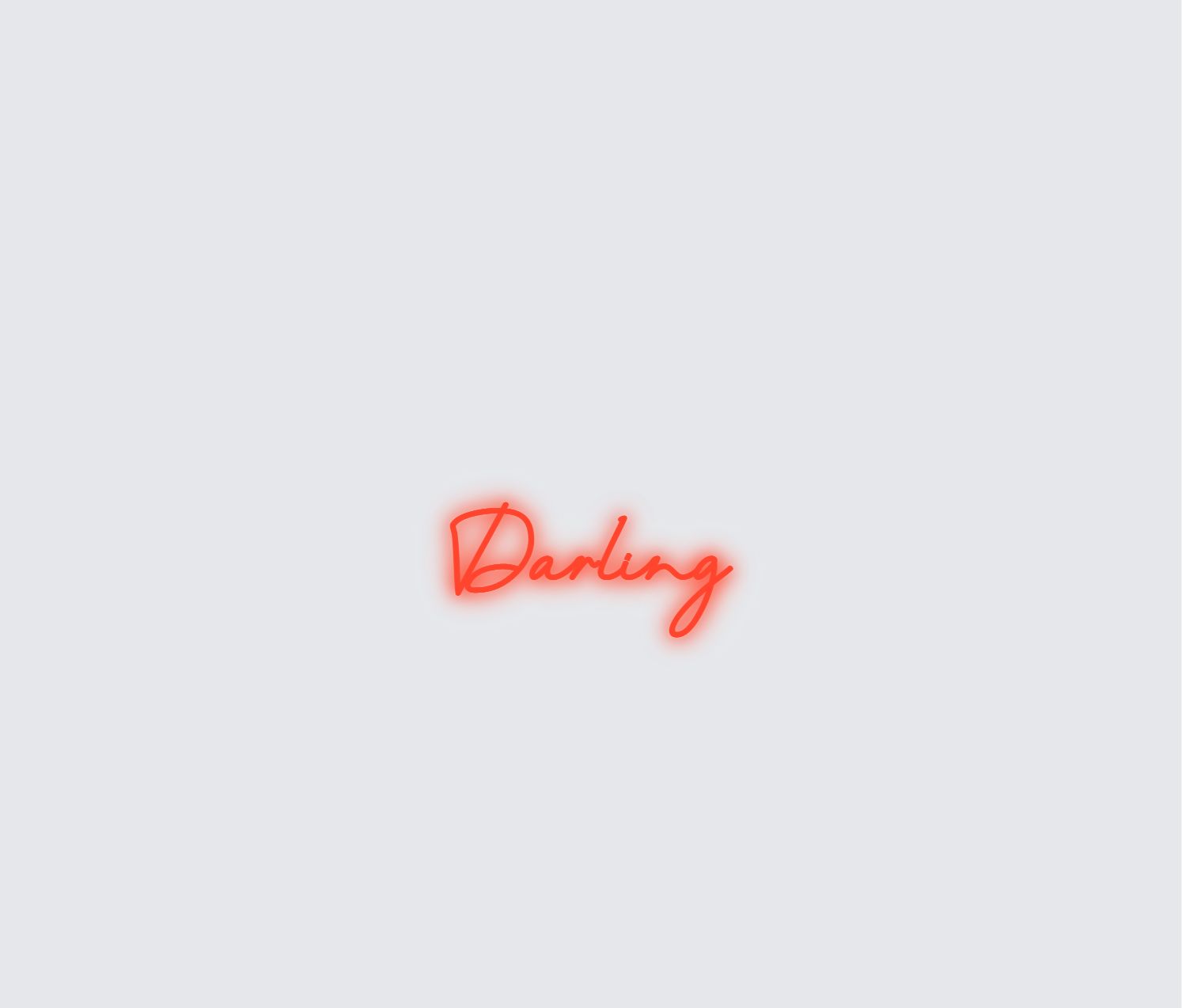 Custom neon sign - Darling
