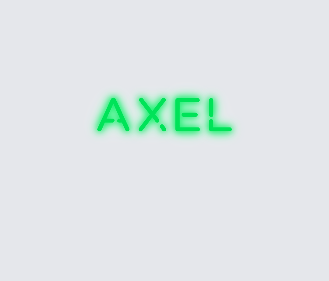 Custom neon sign - AXEL