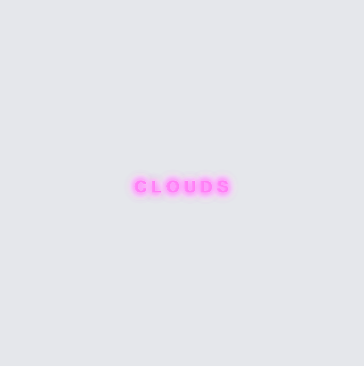 Custom neon sign - Clouds