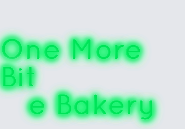 Custom neon sign - One More Bite Bakery