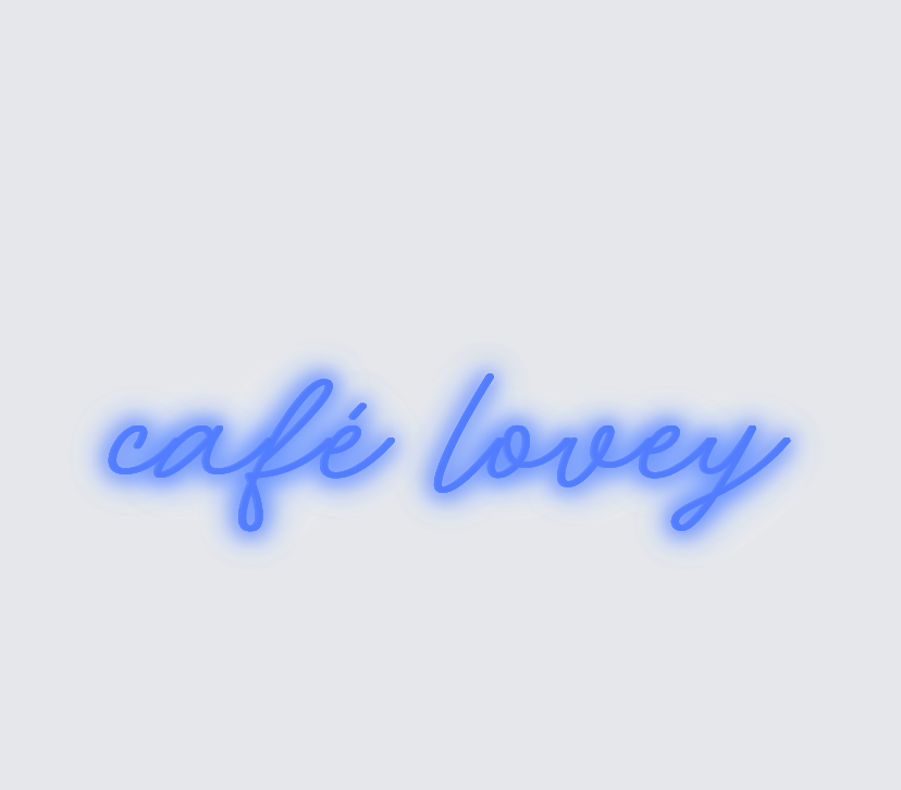 Custom neon sign - café lovey