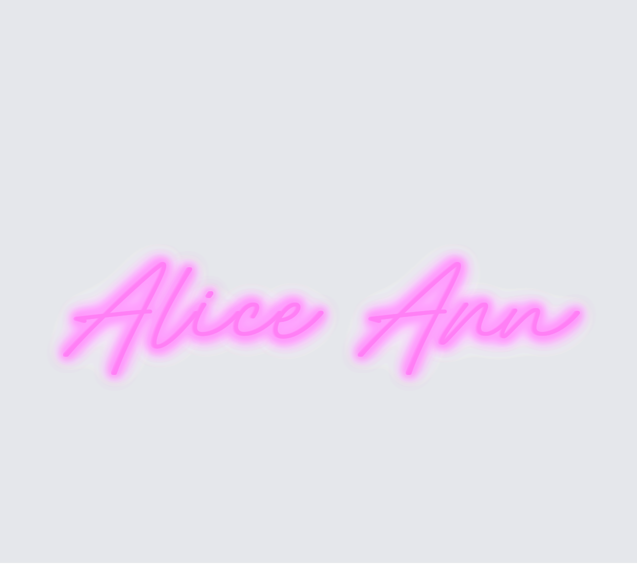 Custom neon sign - Alice Ann