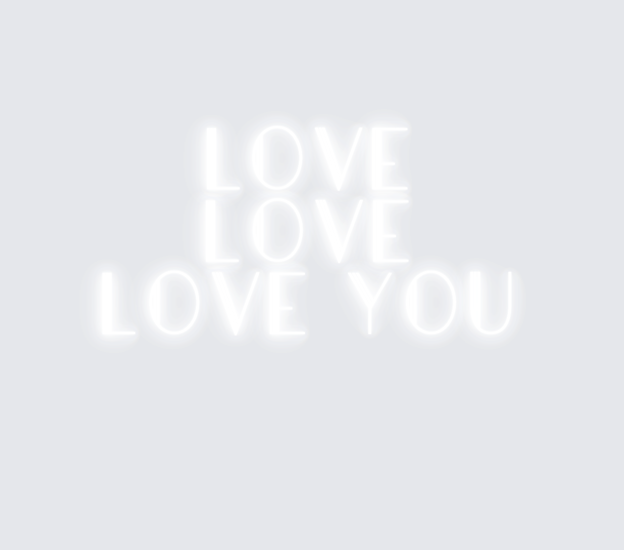 Custom neon sign - Love  love  love you