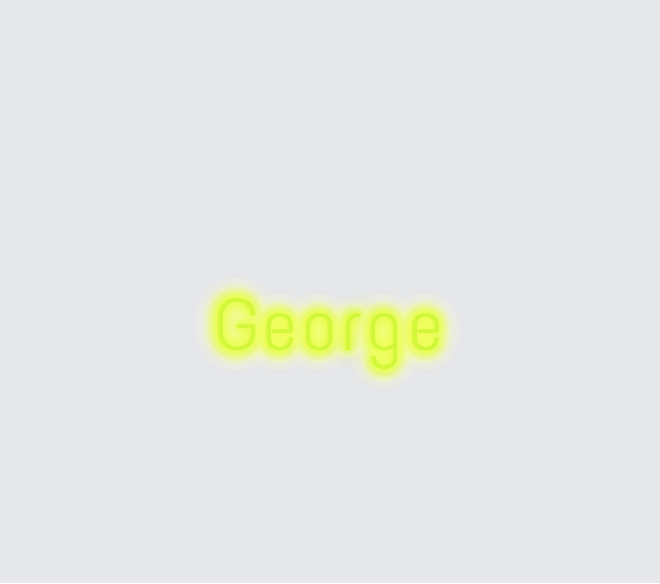 Custom neon sign - George