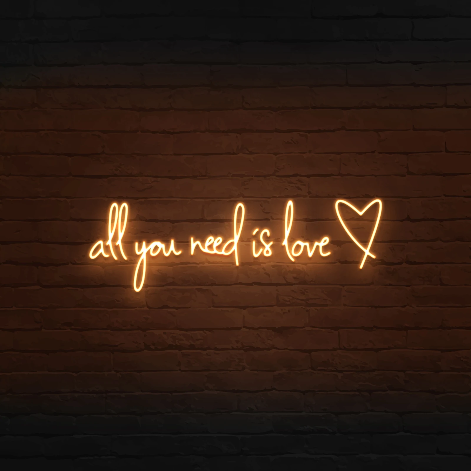 'ALL YOU NEED IS LOVE' NEON SIGN
