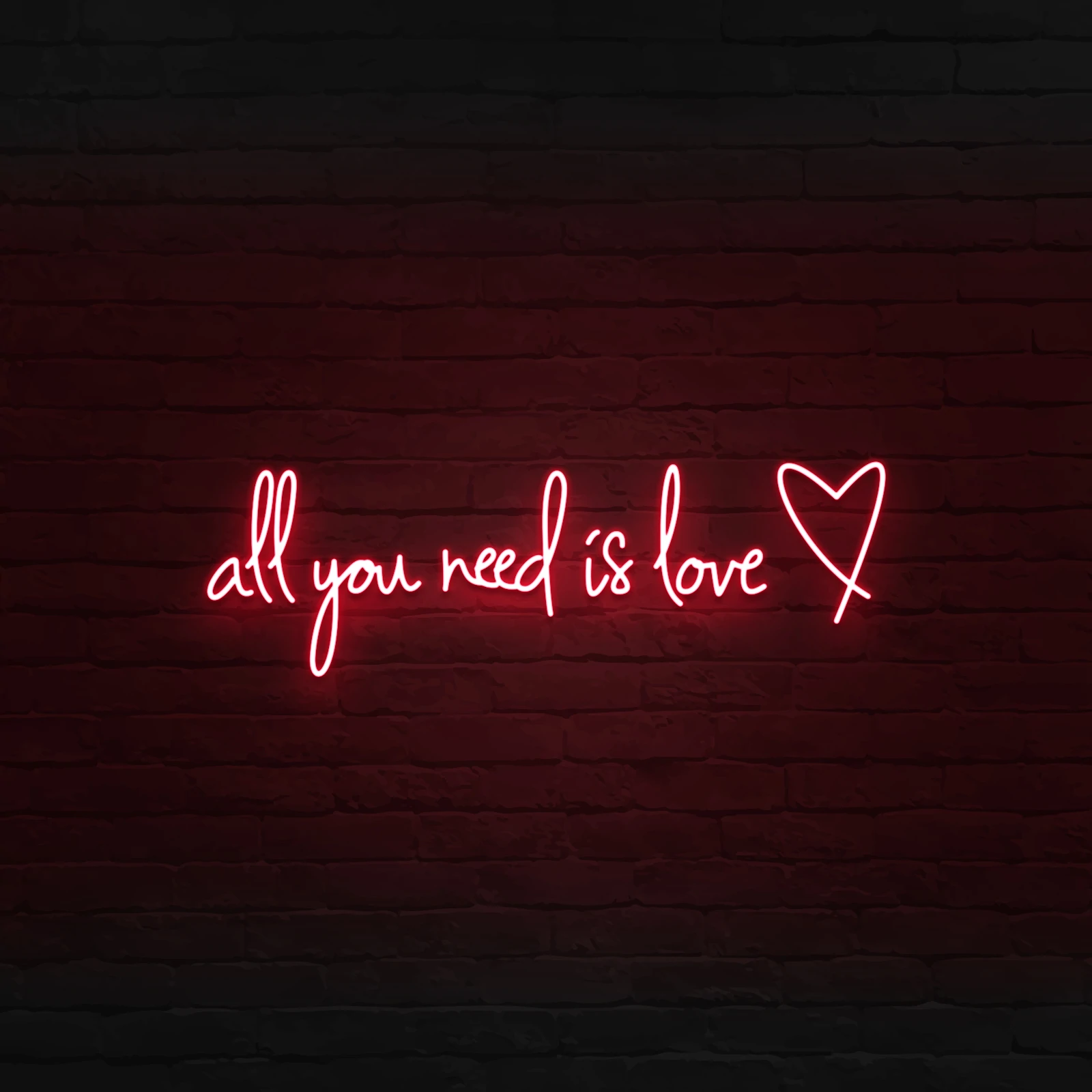 'ALL YOU NEED IS LOVE' NEON SIGN