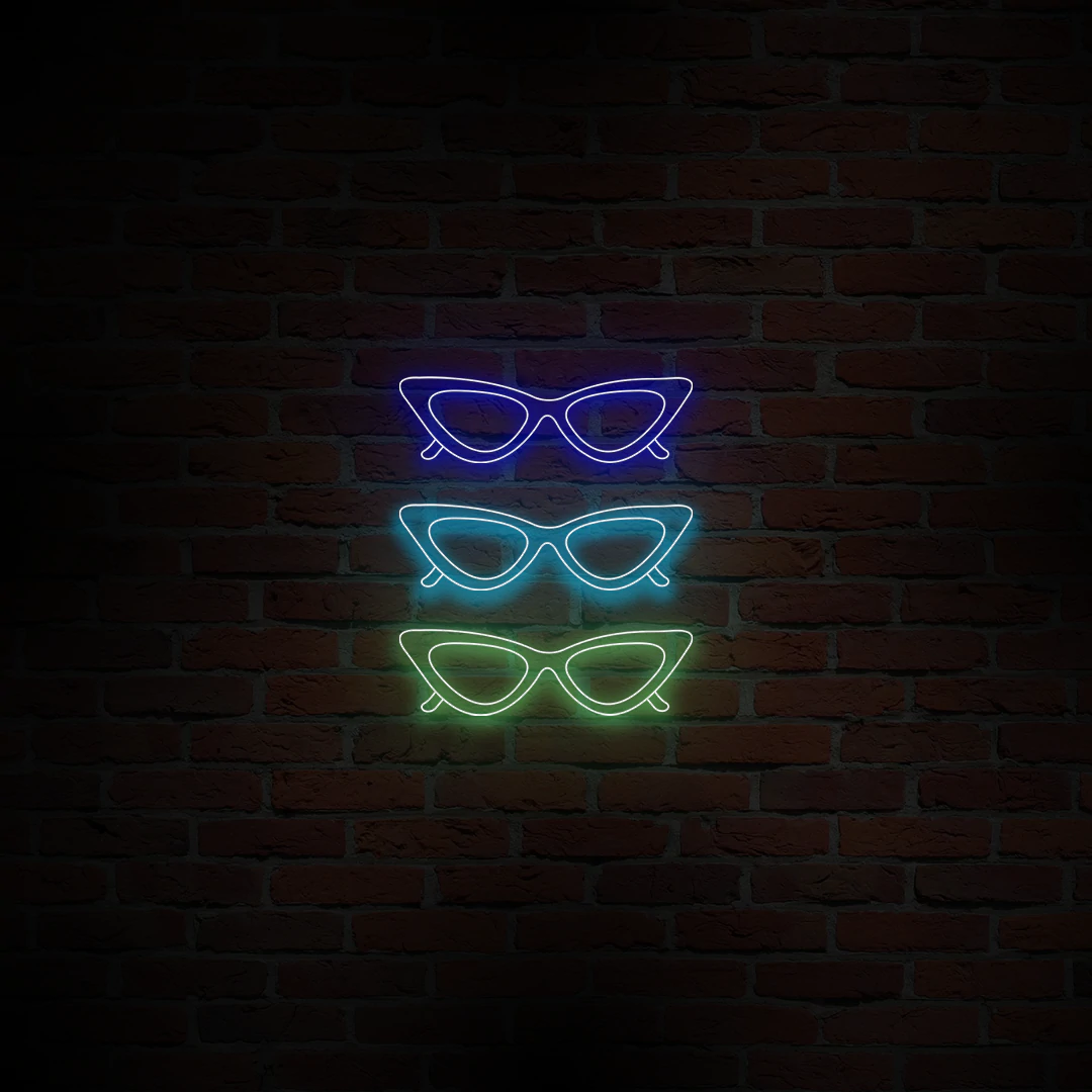 'SUNGLASSES TRIO' NEON SIGN - NeonFerry