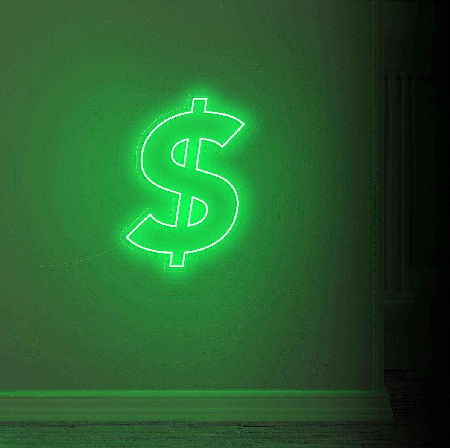 Dollar Sign Neon Sign - NeonFerry