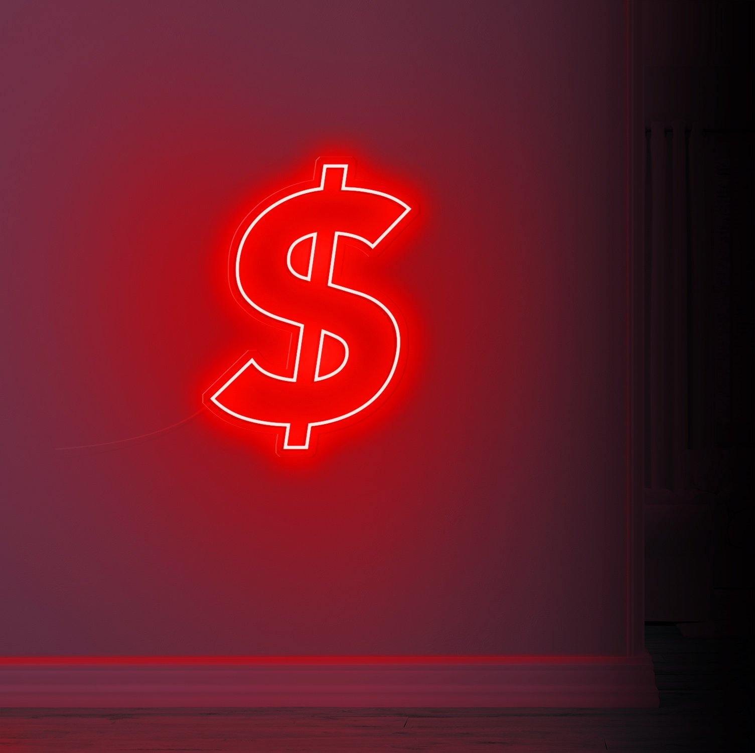 Dollar Sign Neon Sign - NeonFerry