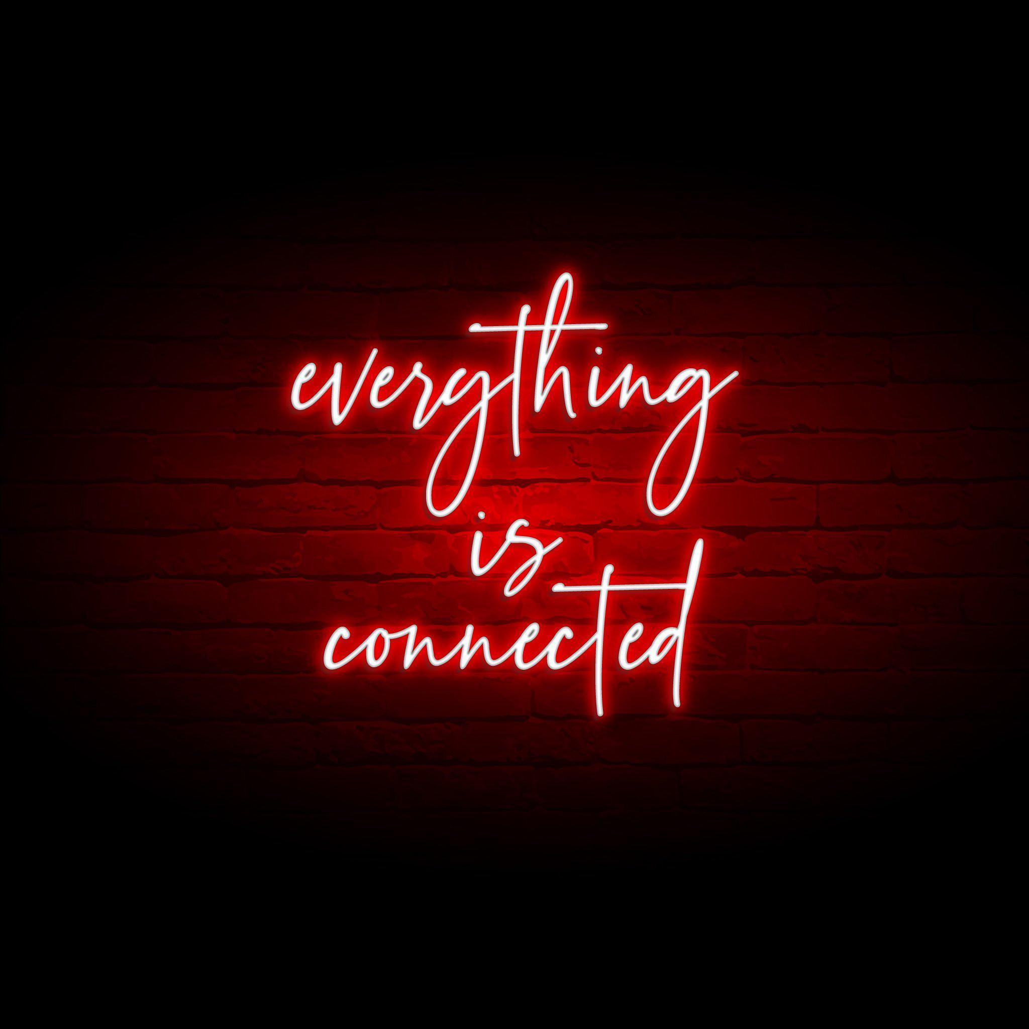 'EVERYTHING IS CONNECTED' NEON SIGN