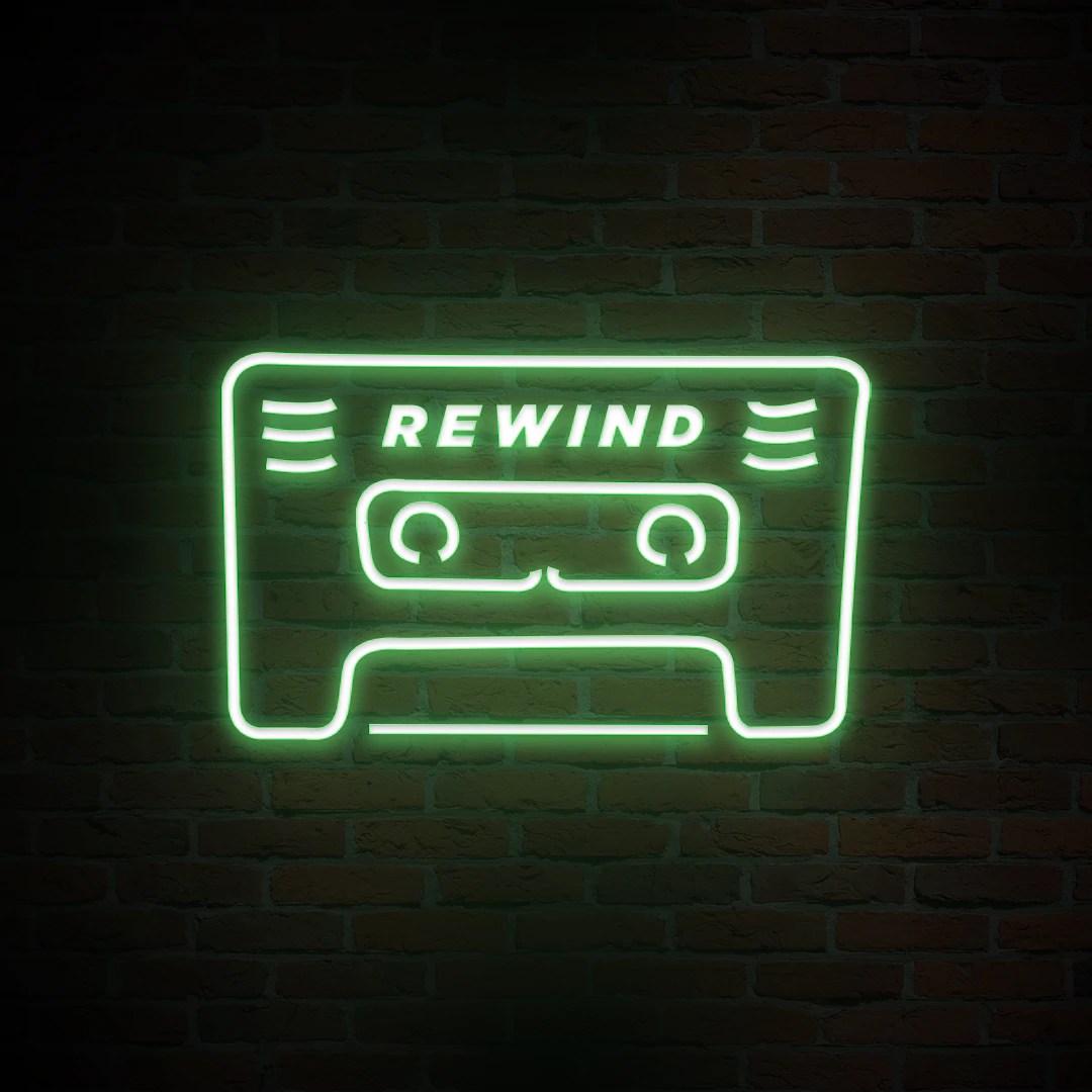 'REWIND' NEON SIGN - NeonFerry