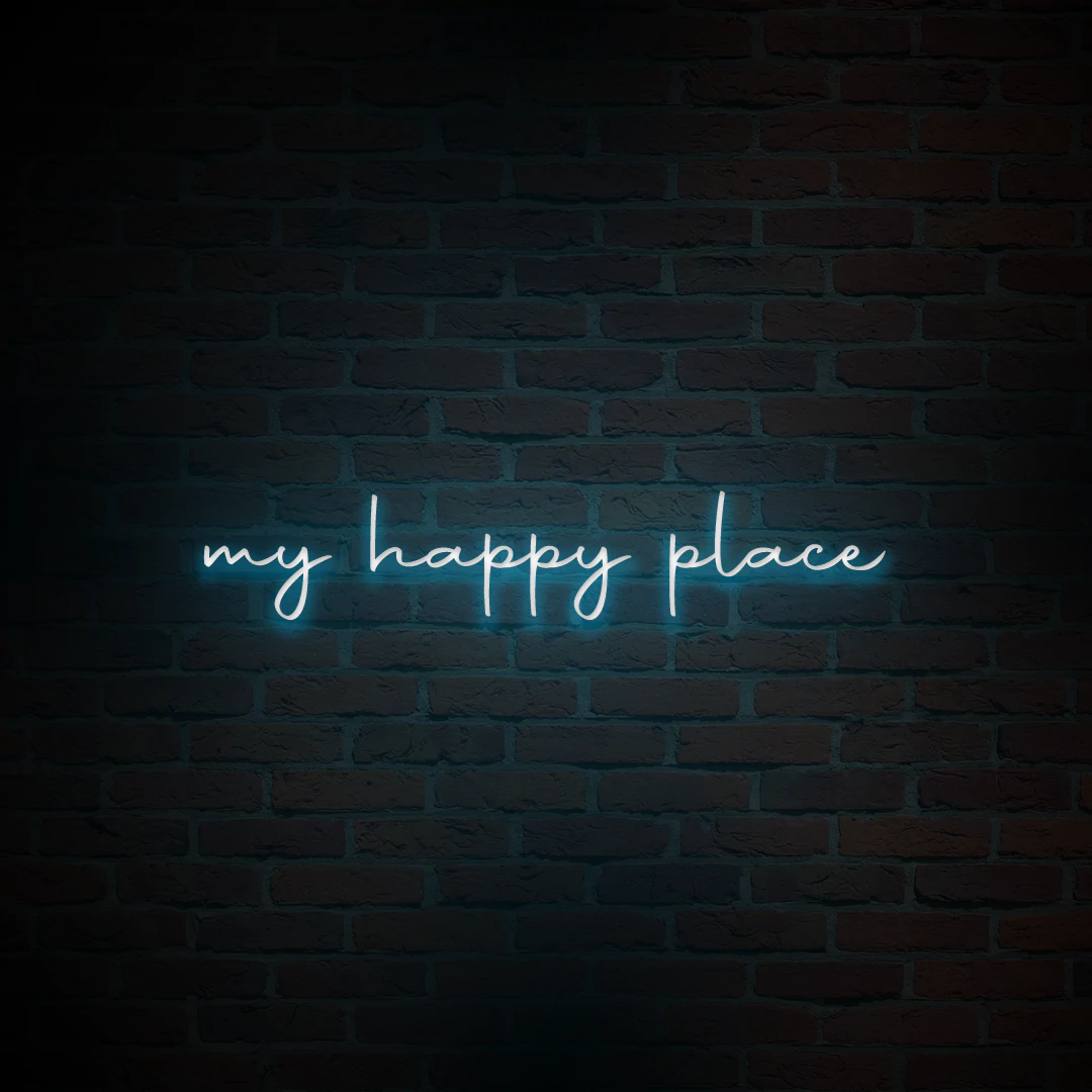 'MY HAPPY PLACE' NEON SIGN - NeonFerry