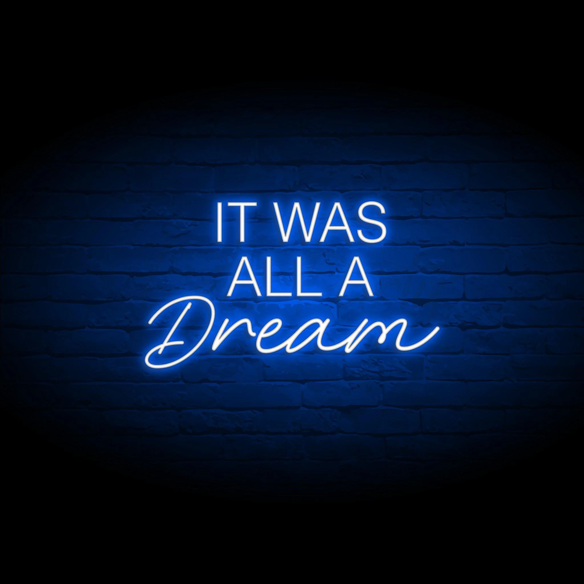 'IT WAS ALL A DREAM' NEON SIGN