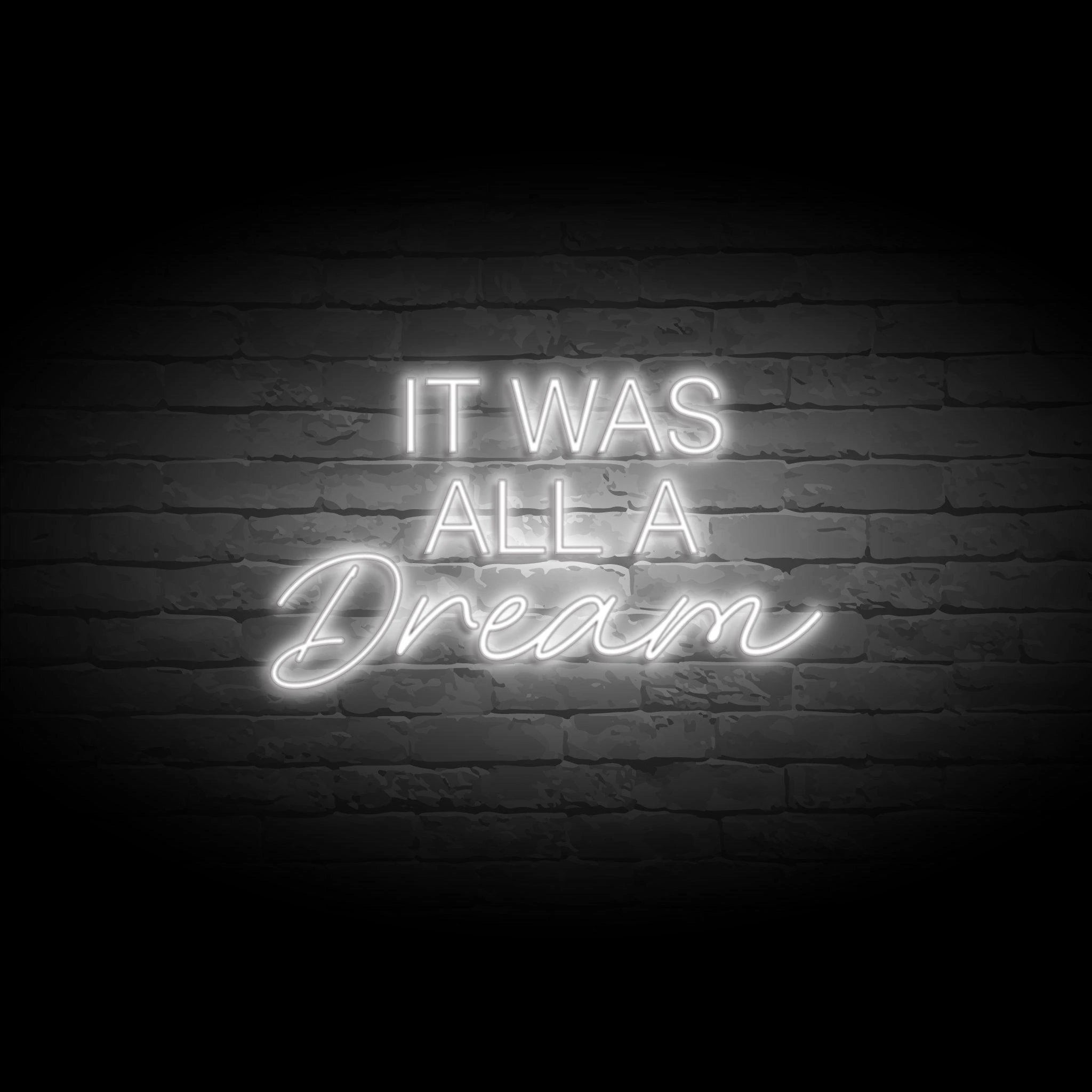 'IT WAS ALL A DREAM' NEON SIGN - NeonFerry