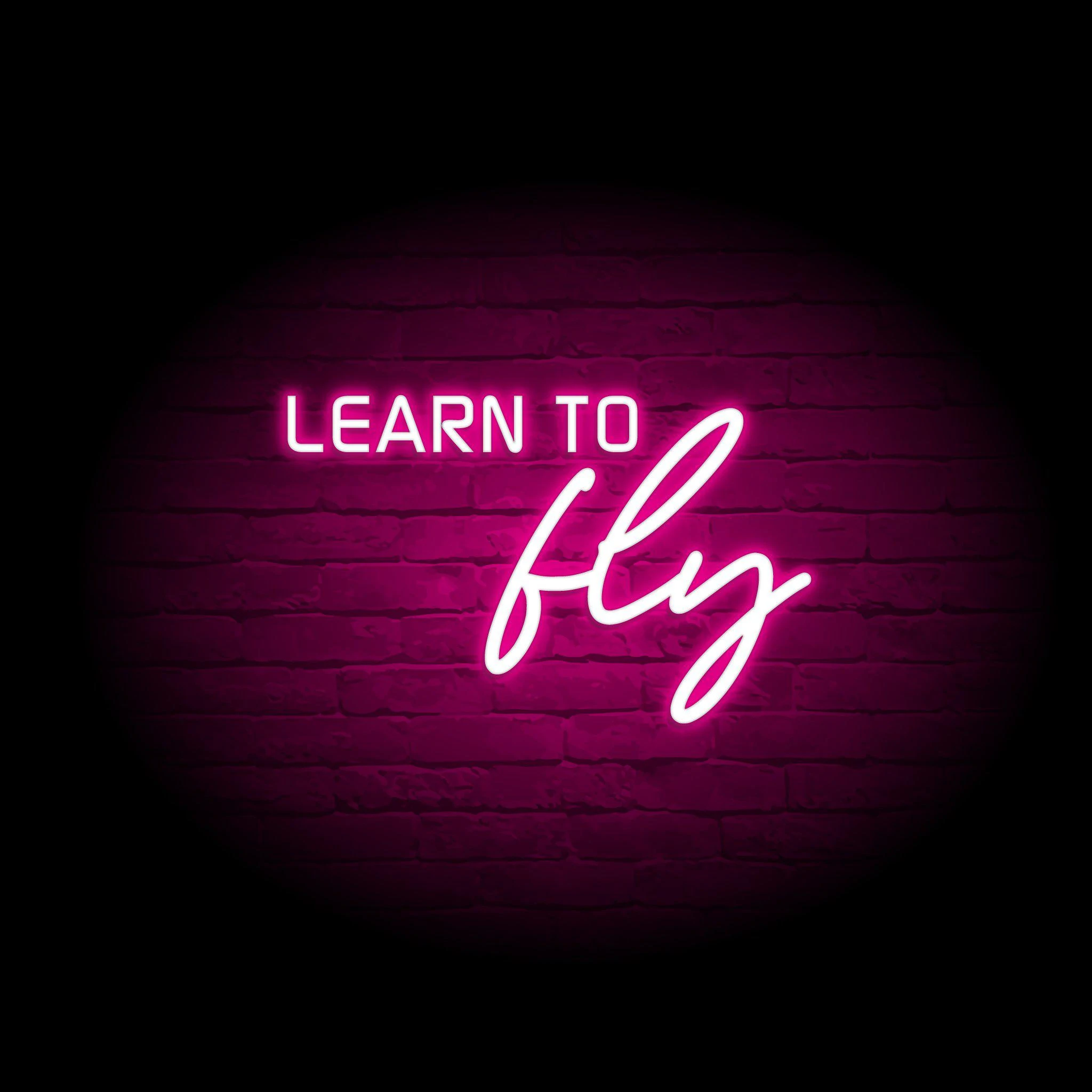 'LEARN TO FLY' NEON SIGN