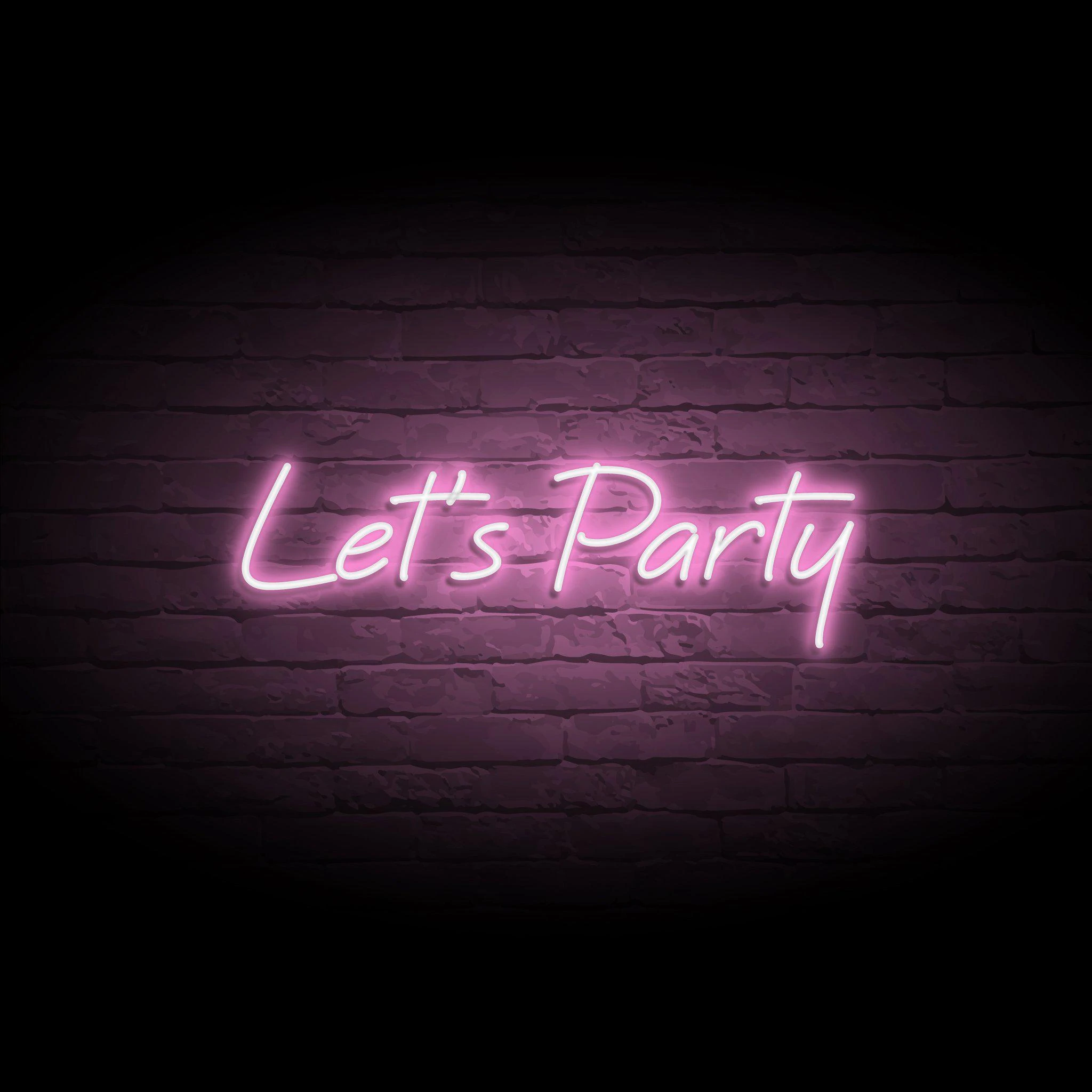 'LET'S PARTY' NEON SIGN