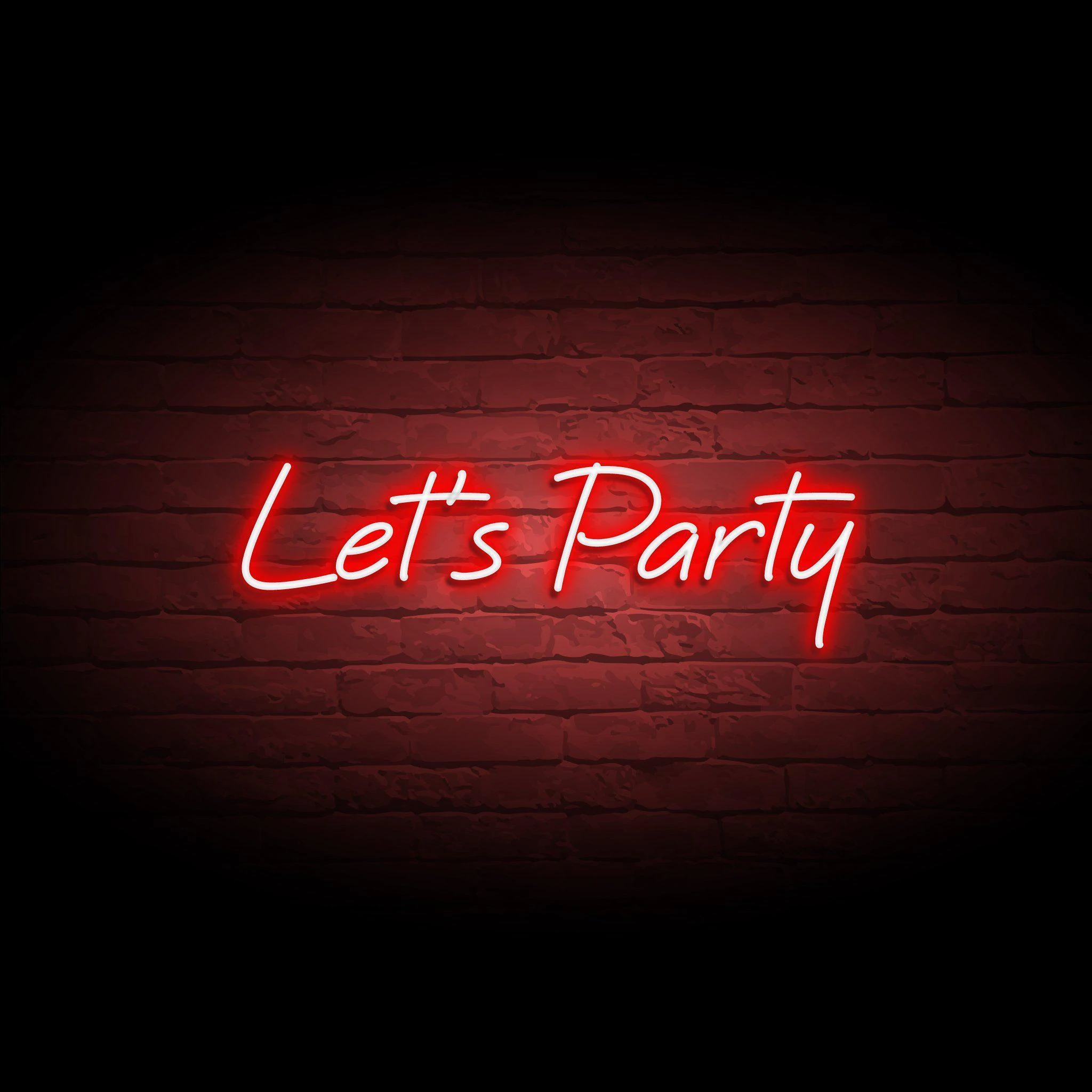 'LET'S PARTY' NEON SIGN