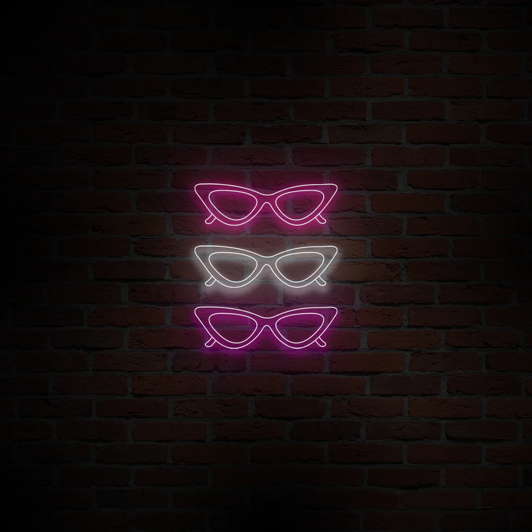 'SUNGLASSES TRIO' NEON SIGN - NeonFerry