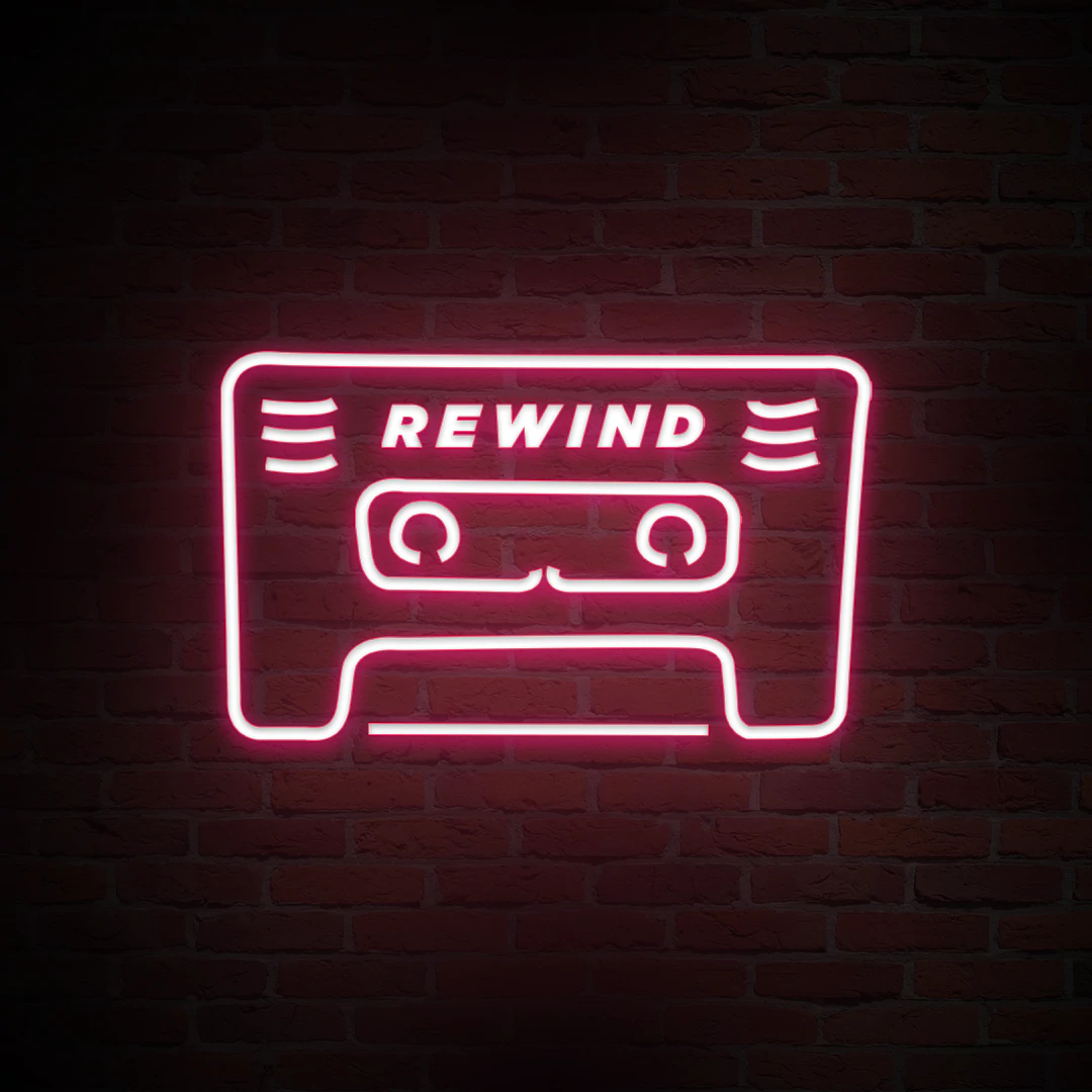 'REWIND' NEON SIGN - NeonFerry