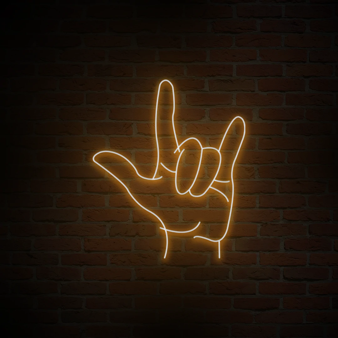 'ROCK HAND' NEON SIGN - NeonFerry