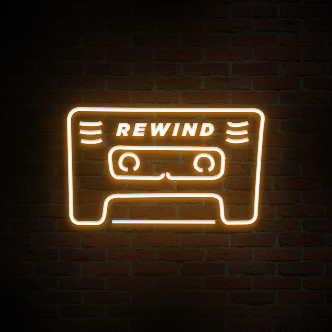 'REWIND' NEON SIGN - NeonFerry