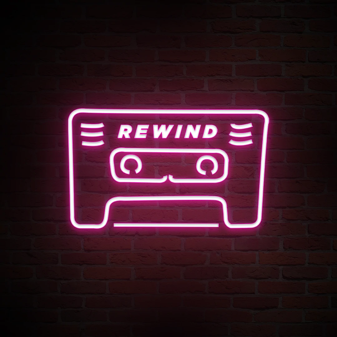 'REWIND' NEON SIGN - NeonFerry