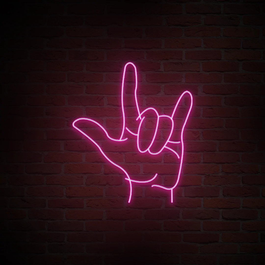 'ROCK HAND' NEON SIGN - NeonFerry