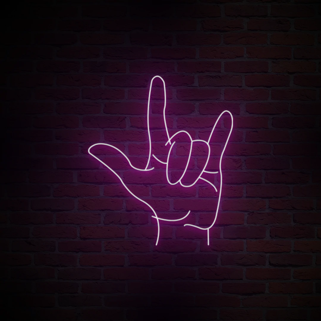 'ROCK HAND' NEON SIGN - NeonFerry