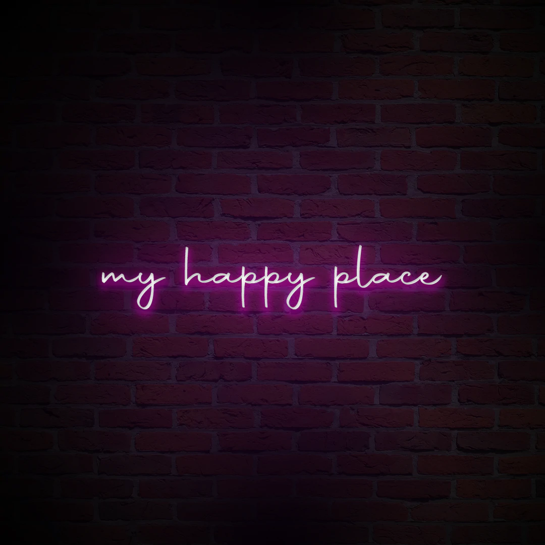 'MY HAPPY PLACE' NEON SIGN - NeonFerry