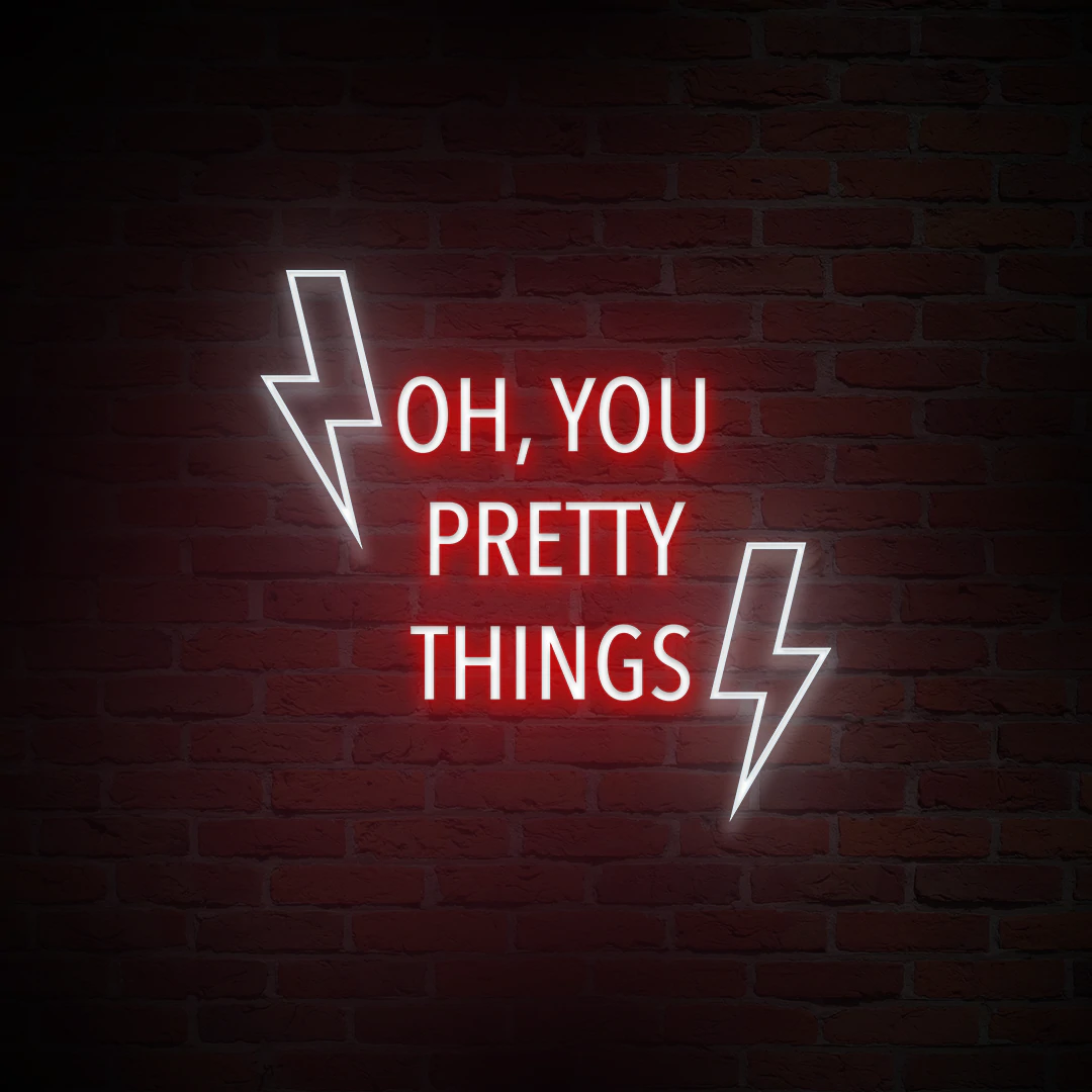 'OH, YOU PRETTY THINGS' NEON SIGN