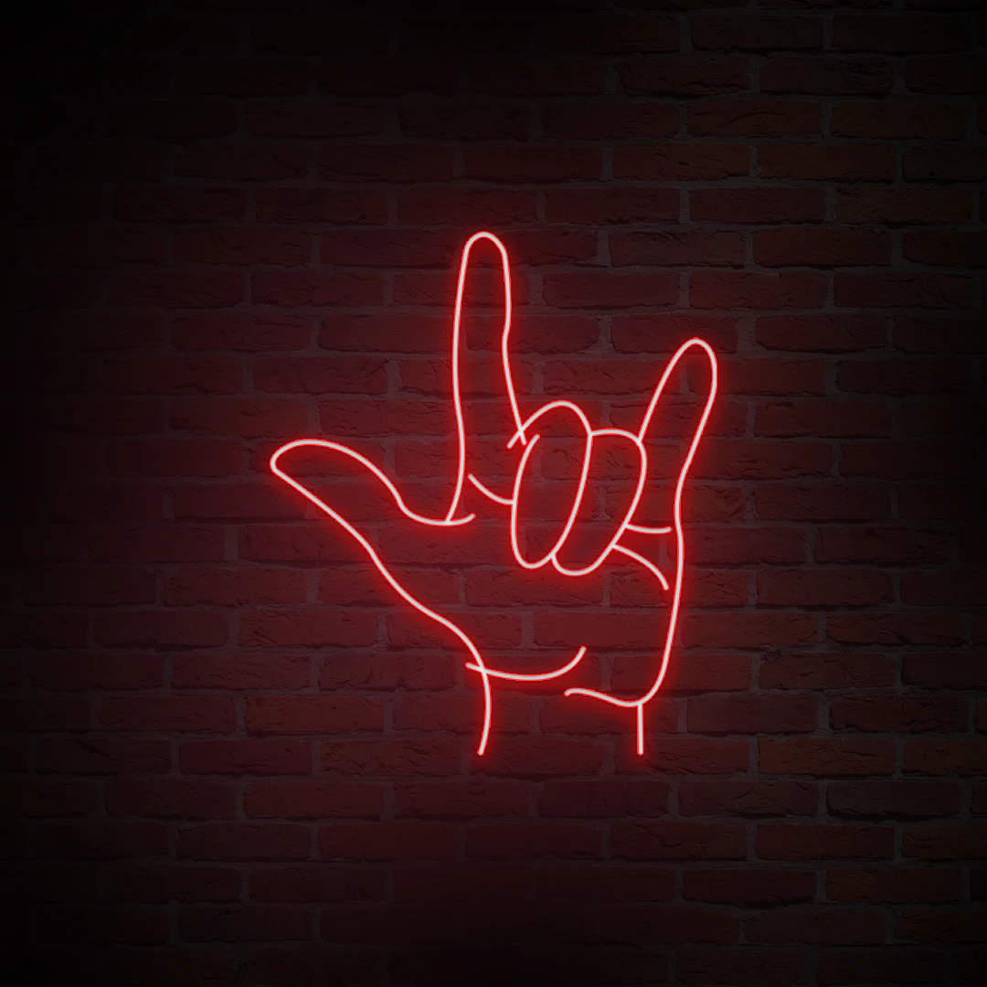 'ROCK HAND' NEON SIGN - NeonFerry