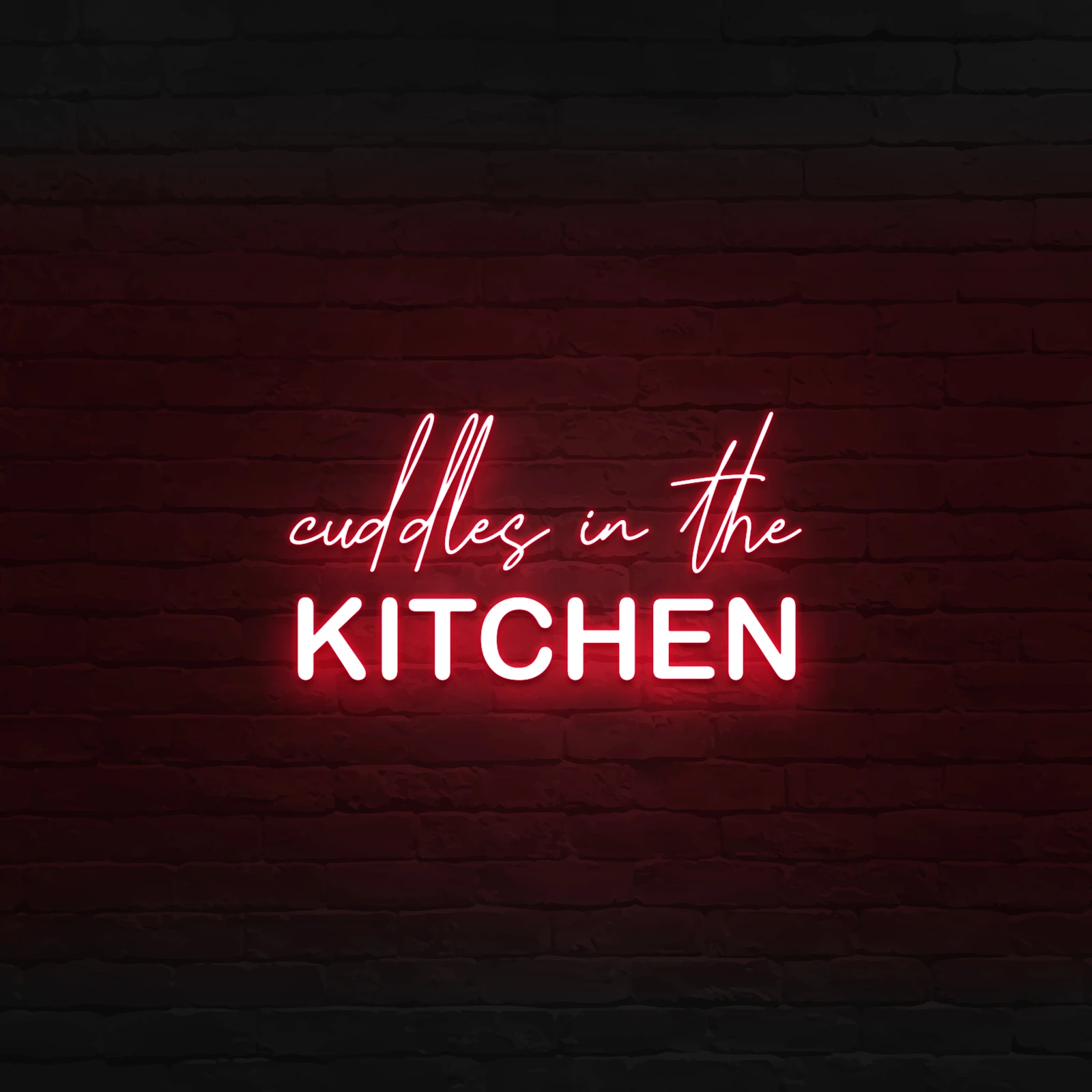 'CUDDLES IN THE KITCHEN' NEON SIGN - NeonFerry