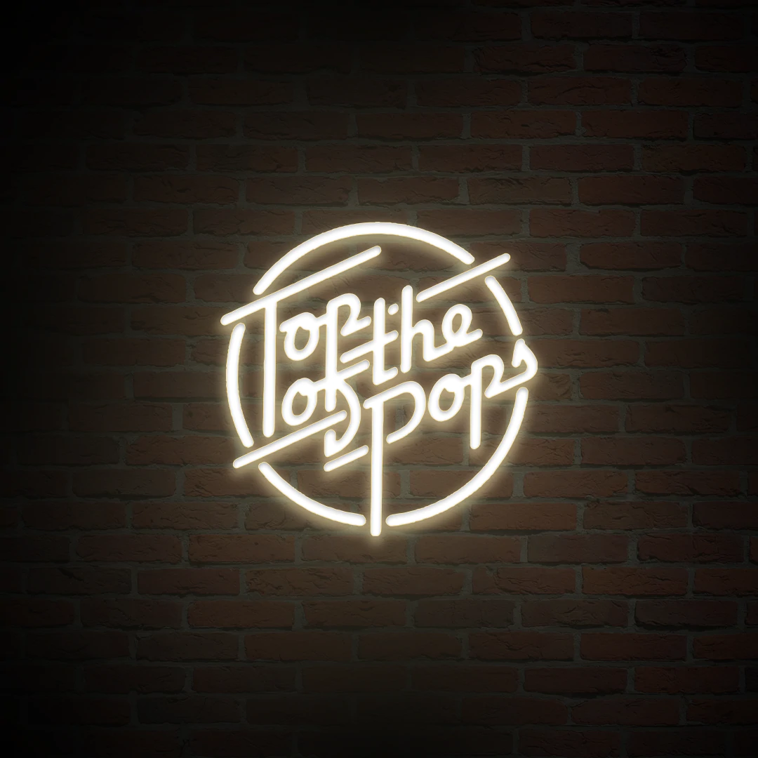 'TOP OF THE POPS' NEON SIGN