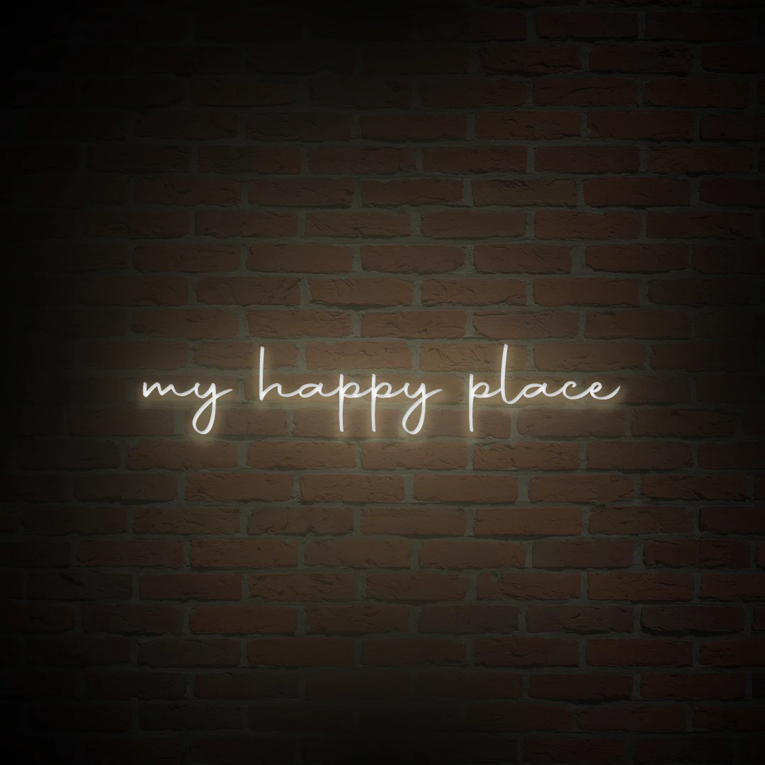 'MY HAPPY PLACE' NEON SIGN - NeonFerry