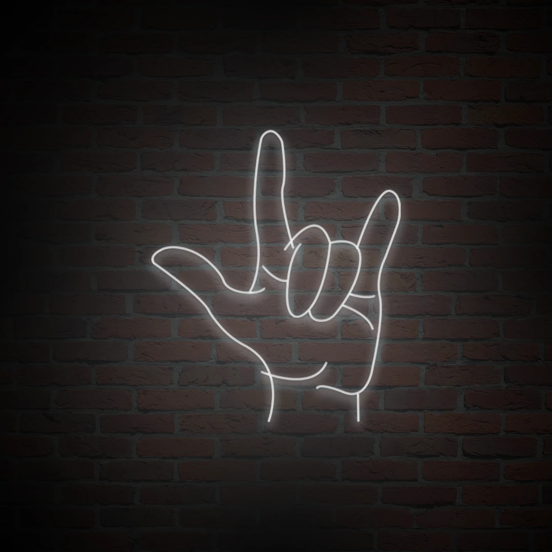 'ROCK HAND' NEON SIGN - NeonFerry