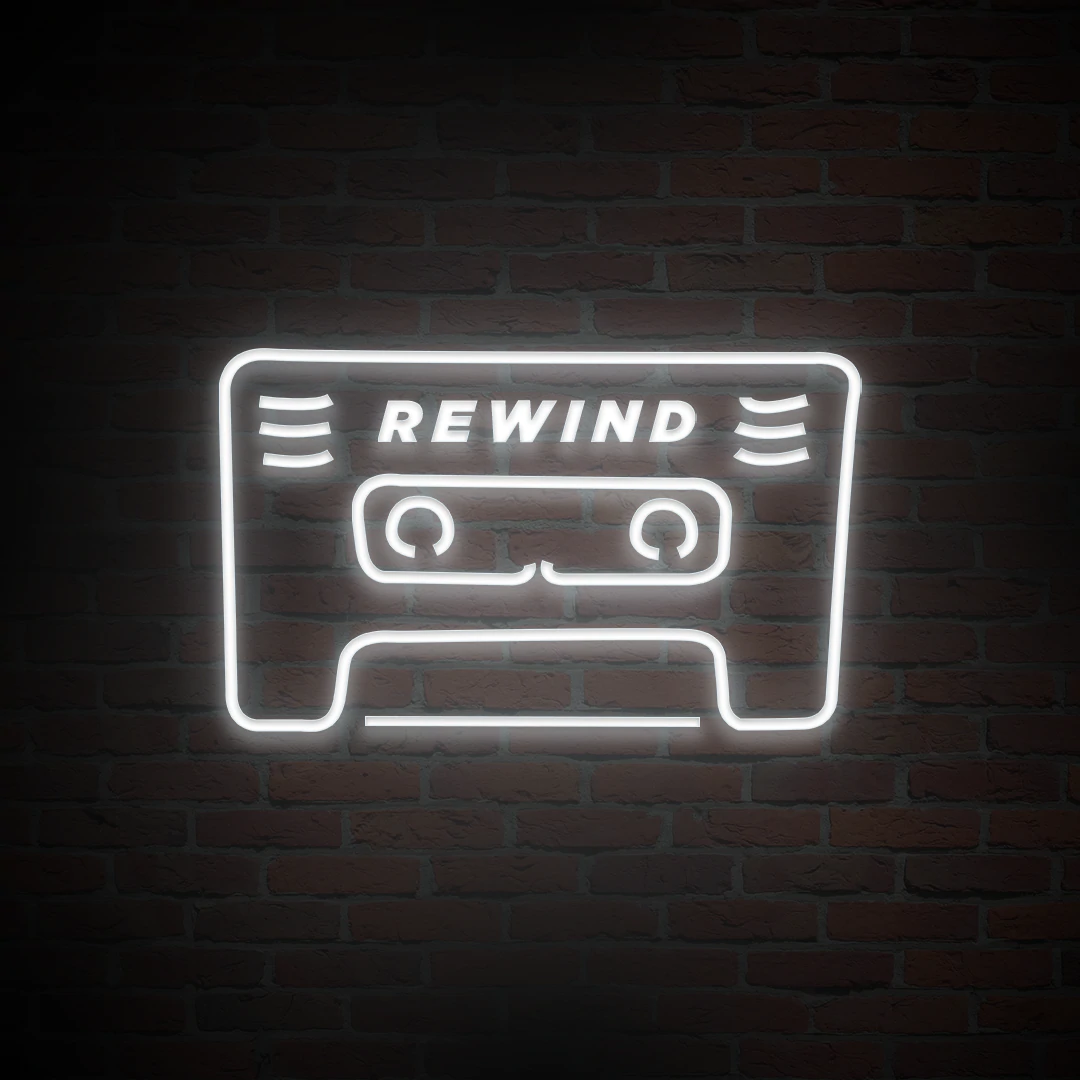 'REWIND' NEON SIGN - NeonFerry